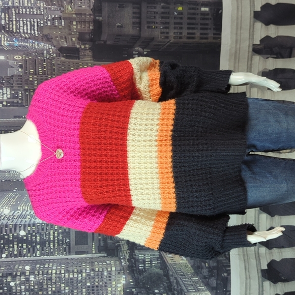 Universal Thread sz M Colorful Striped Sweater - Picture 1 of 5